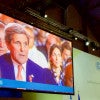 Secretary of State John Kerry addresses delegates from 196 countries after they approved a sweeping environmental agreement during the climate change conference in Paris.(Photo: State Department/Sipa USA/Newscom)