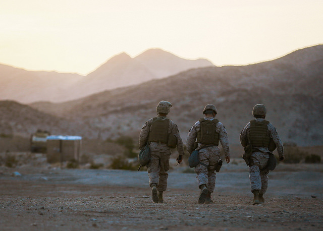 Marines with Headquarters Battalion, 1st Marine Division (Photo:  Sgt. Timothy Lenzo/Released)