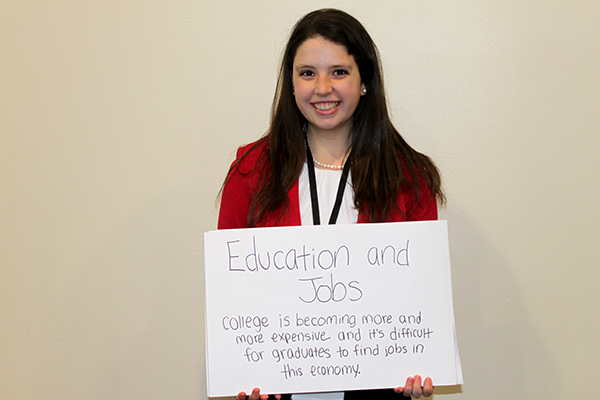Audrey Rusnak, 21, just wants a quality job. (Photo: Kelsey Harris)