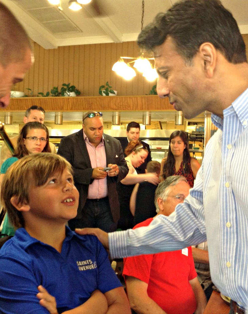 Bobby Jindal met with Iowans at Saints Avenue Cafe in Boone, Iowa, on Tuesday. (Photo: Leah Jessen/ The Daily Signal) 