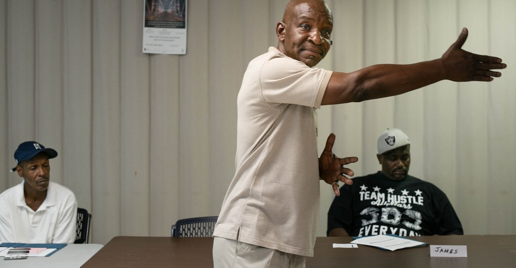 Lawrence Posey, who served 31 years of a life sentence for attempted murder, tries to connect with inmates on a personal level. (Photo: Bob Miller for The Daily Signal)