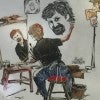 A drawing of cake designer Jack Phillips by his daughter, Lisa, inspired by a famous Norman Rockwell self-portrait.  (Photo courtesy Masterpiece Cakeshop)