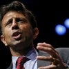 Louisiana Gov. Bobby Jindal played undercover videos of Planned Parenthood executives for pro-choice demonstrators on Thursday. (Photo: Jim Young/Reuters/Newscom)
