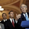 Senate Majority Leader Mitch McConnell and Republican Sens. Roger Wicker, John Thune,  John Barrasso and John Cornyn in the U.S. Capitol. (Photo: Carlos Barria/Reuters/Newscom)