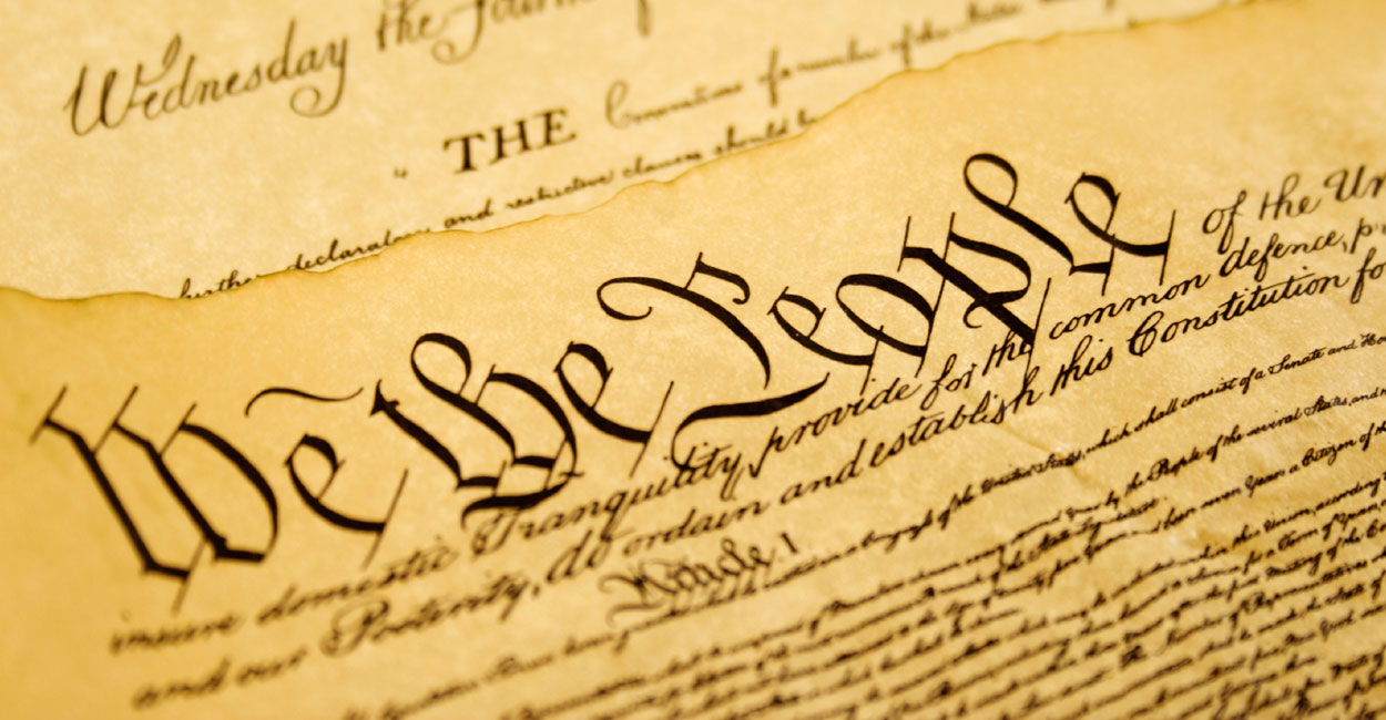 Cover art: The constitution with the words We the People