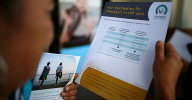 A bill sent to California Gov. Jerry Brown's desk would move the state one step closer to allowing illegal immigrants to purchase health insurance through Covered California, its Obamacare exchange. To do so, the state first needs permission from the federal government. (Photo: Lucy Nicholson
/Reuters/Newscom)