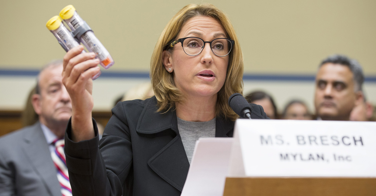 Heather Bresch, CEO of Mylan, testified before the House Oversight and Government Reform Committee. Mylan, which owns the EpiPen, raised the price of a package of two auto-injectors to $608. (Photo: Michael Reynolds/EPA/Newscom)