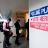 Voters wait at a polling place in Arlington, Virginia, to cast ballots in the state’s presidential primary March 1. (Photo: Brian Cahn/ZumaPress/Newscom)