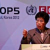 News media ought to have access to the World Health Organization's  anti-smoking conference this week in New Delhi, taxpayer groups demand. Above, Dr. Margaret Chan, WHO's director-general, helps open the same conference in Seoul on Nov. 11, 2012. (Photo: Yonhap News Agency/Newscom)