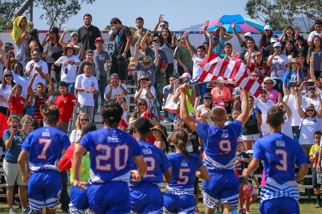 The USA Soccer Team celebrates their win with their cheering fans. (Photo: Flickr/SpecialOlympicsUSA)