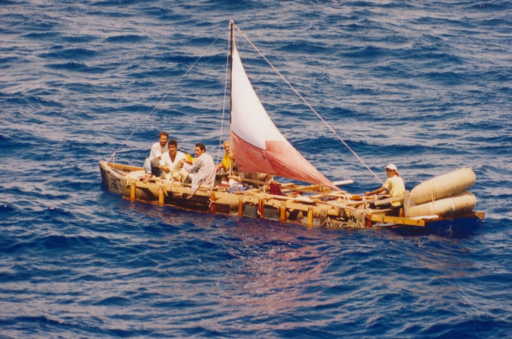 A homemade raft sets sail in 1994. (Photo: U.S. Coast Guard Historian Office/CC By 2.0) 