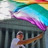 Vin Testa of Washington, D.C., demonstrates outside the U.S. Supreme Court. (Photo: Pete Marovich/ZUMA Press/Newscom)