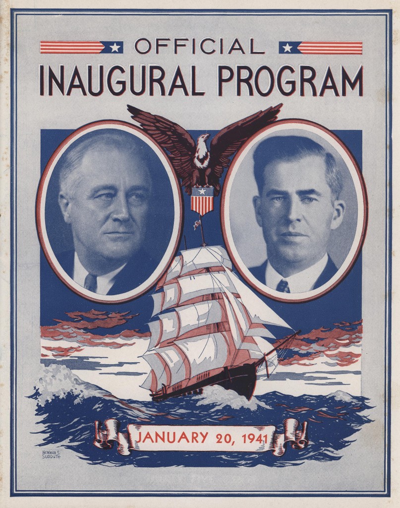 The cover of the official program of the ceremonies for the third inauguration of Franklin D. Roosevelt and Henry A. Wallace. (Photo: Marine Corps Archives & Special Collections)