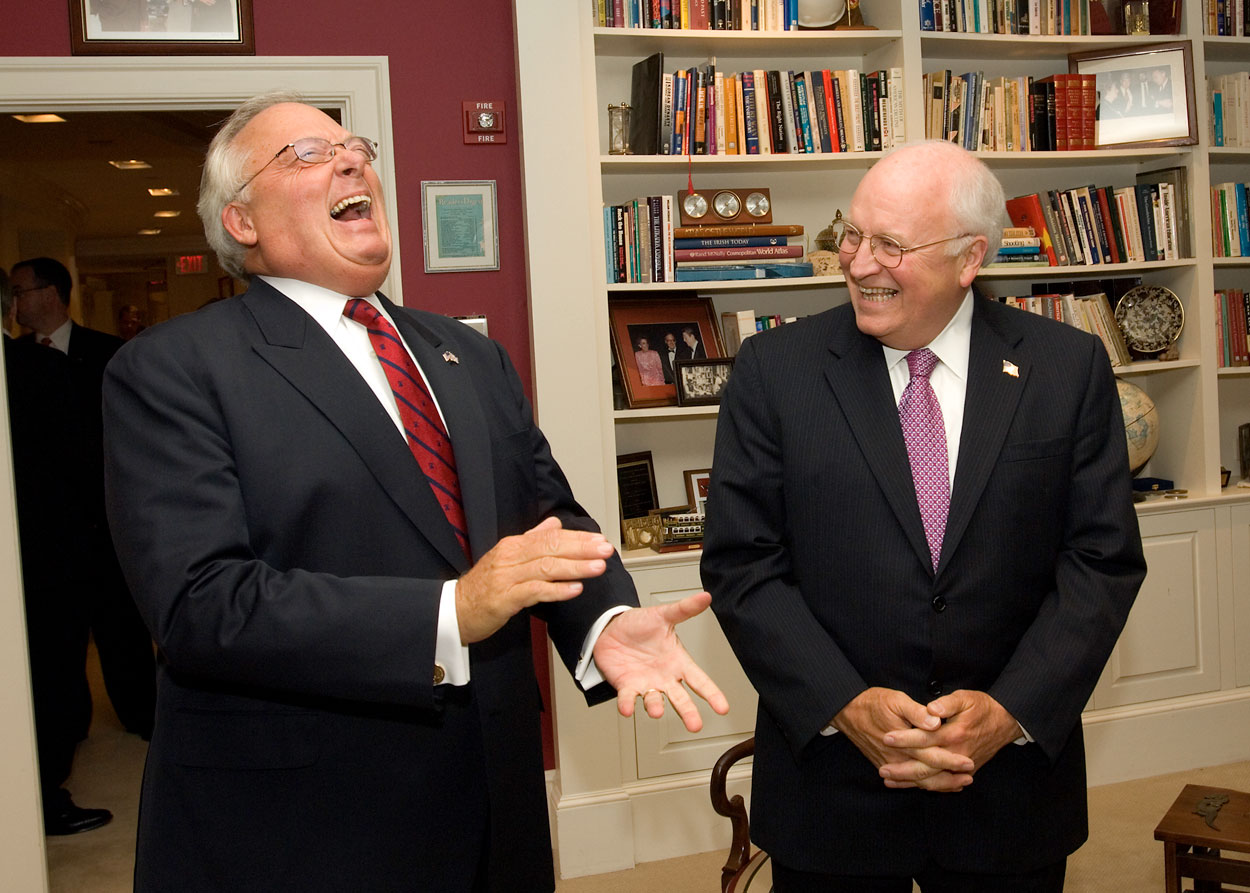 Ed Feulner with Vice President Dick Cheney in 2006. (Photo: Charles Geer for The Heritage Foundation)