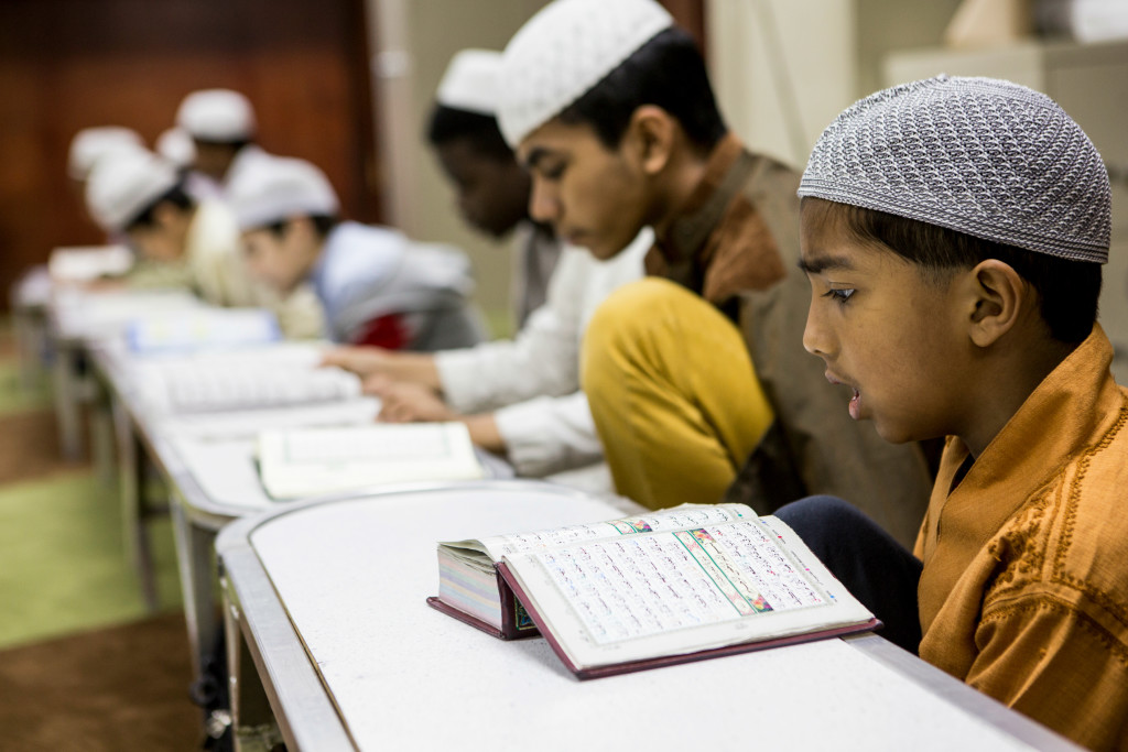 Children at Madrasah Islamiah mosque in Houston are taught to learn the Quran in its full context. (Photo: Scott Dalton)