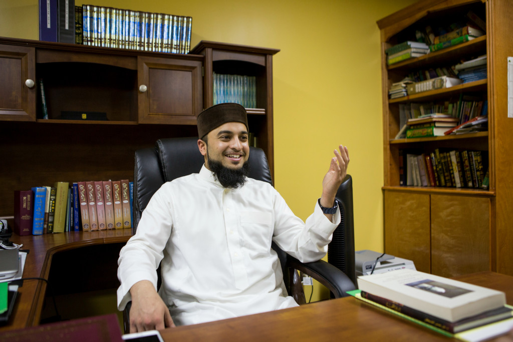 Mufti Mohammed Wasim Khan, a Muslim scholar and Houston resident, broadcasts his sermons over Youtube to make them accessible to the public. (Photo: Scott Dalton)