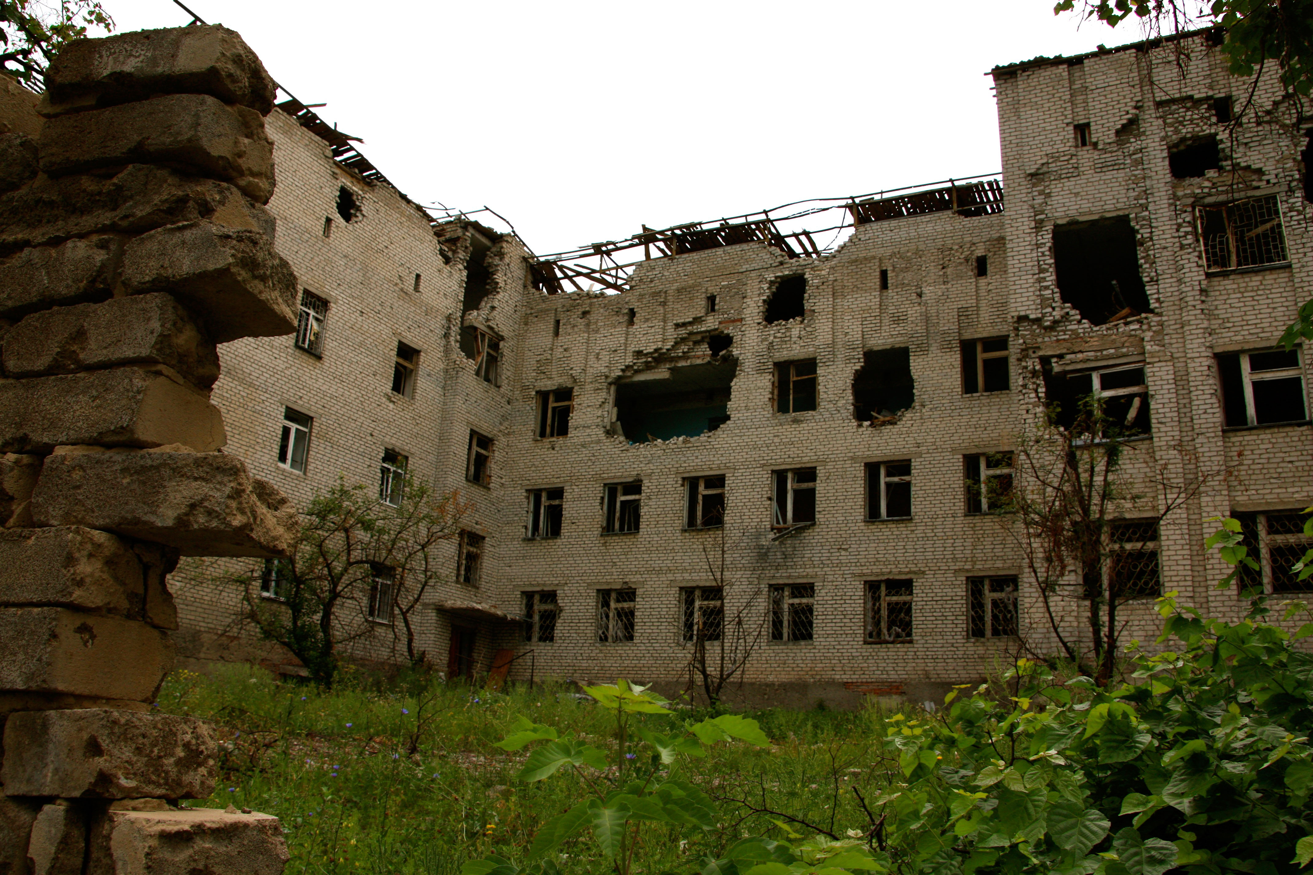 After more than two years of war, many villages in eastern Ukraine have been scarred by battle.