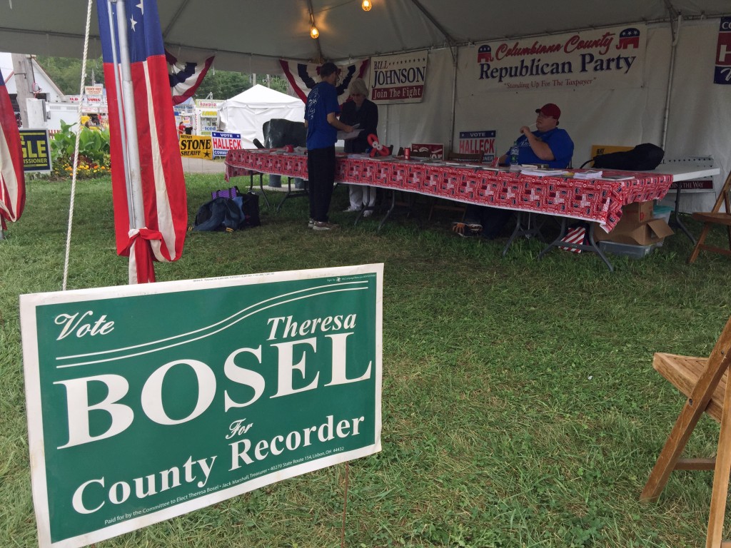 The local Republican Party booth at the fairgrounds. (Photo: Rob Bluey/The Daily Signal)