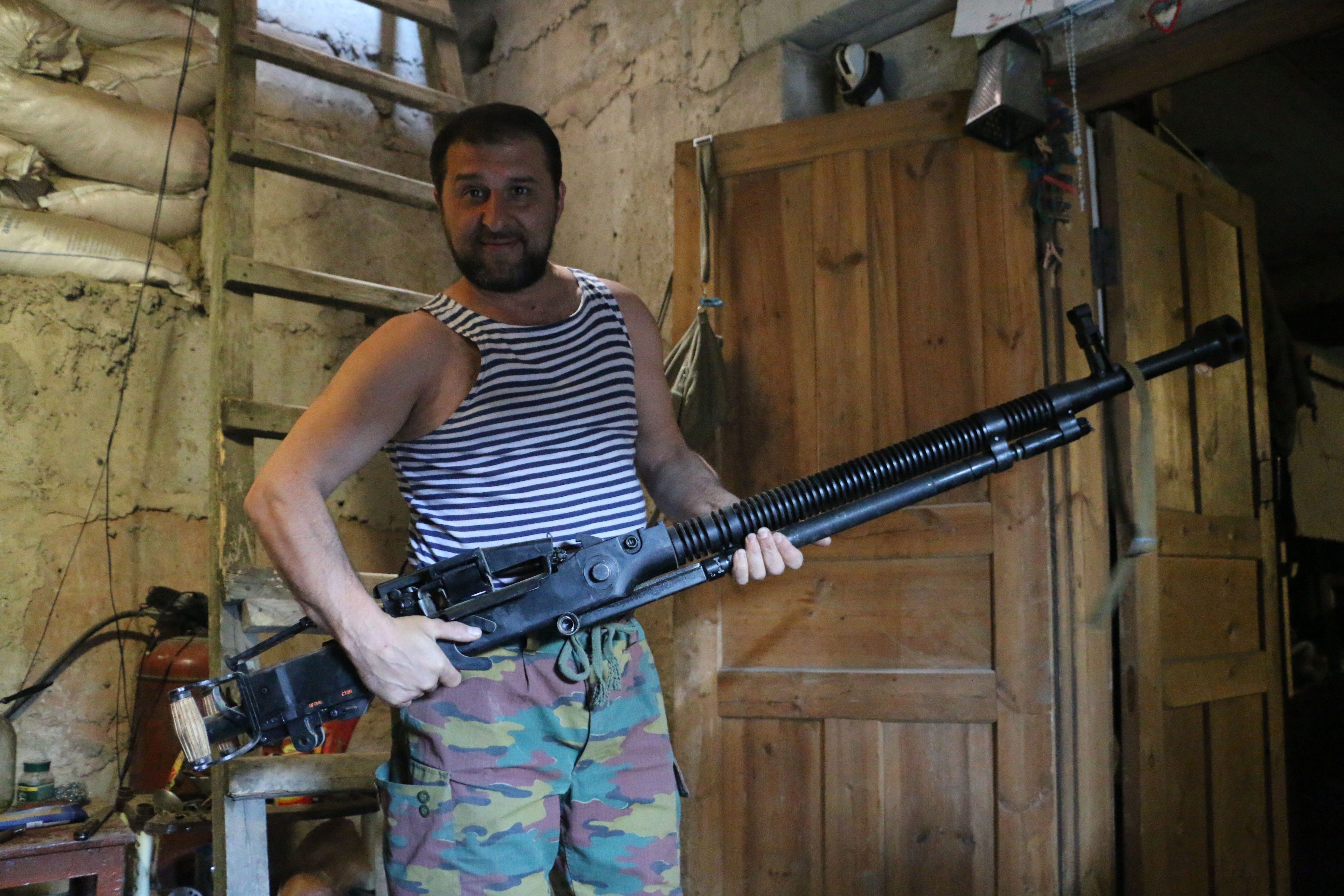 Ukrainian troops use surplus Soviet weapons on the front lines in eastern Ukraine.