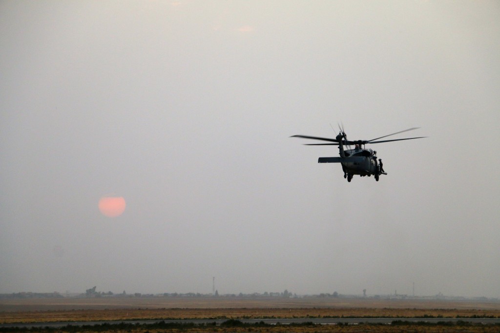 An Air Force HH-60G Pave Hawk helicopter over northern Iraq. (Photo: Nolan Peterson/The Daily Signal)