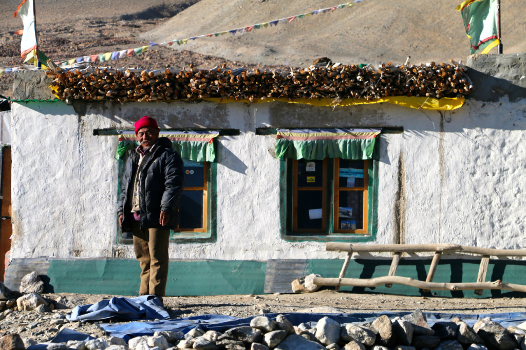 Tsering Tunduk outside his home on the Indian side of Pangong Lake. (Photo: Nolan Peterson/The Daily Signal)