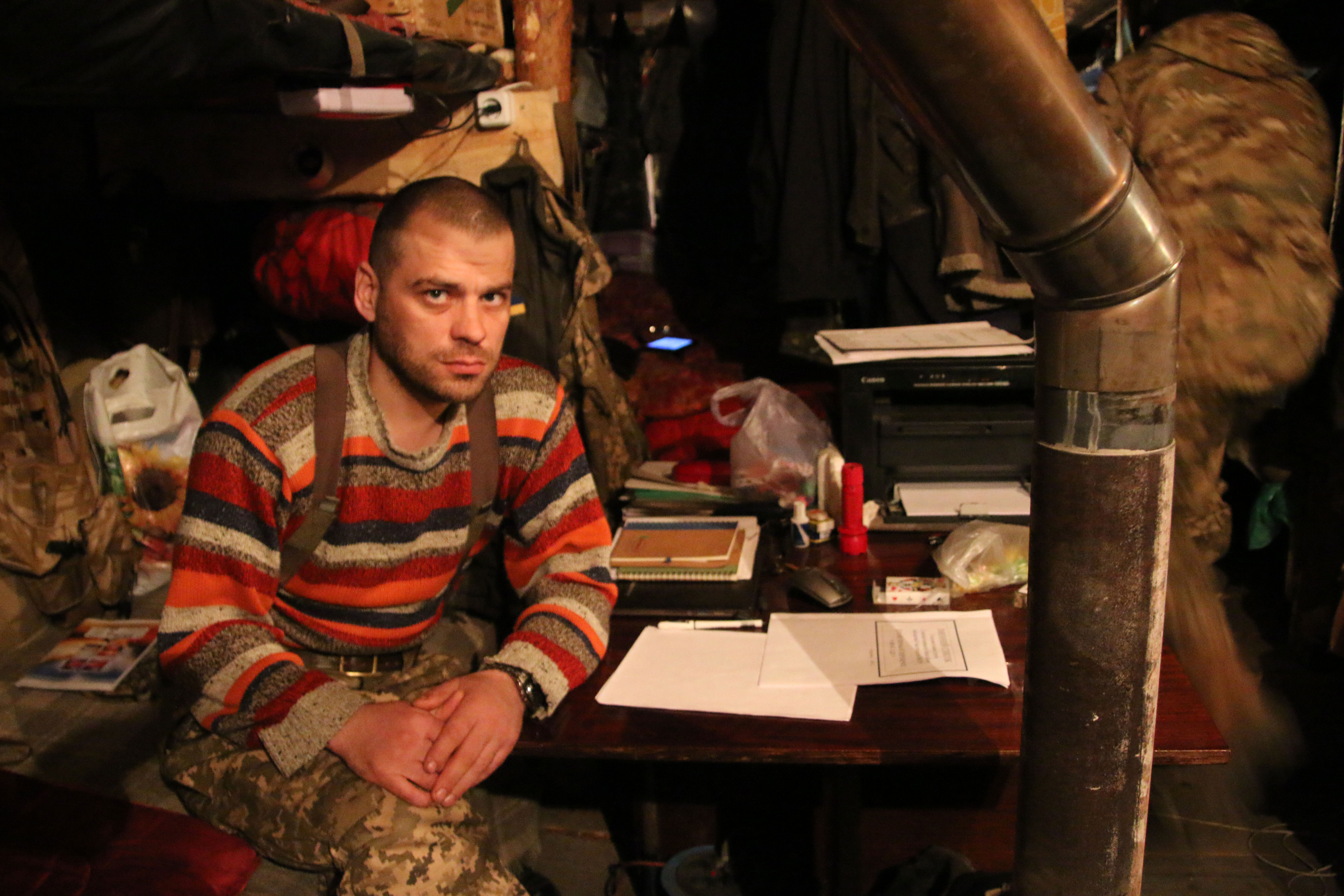 Ukraine’s soldiers live a Spartan life on the front lines in the Donbas.