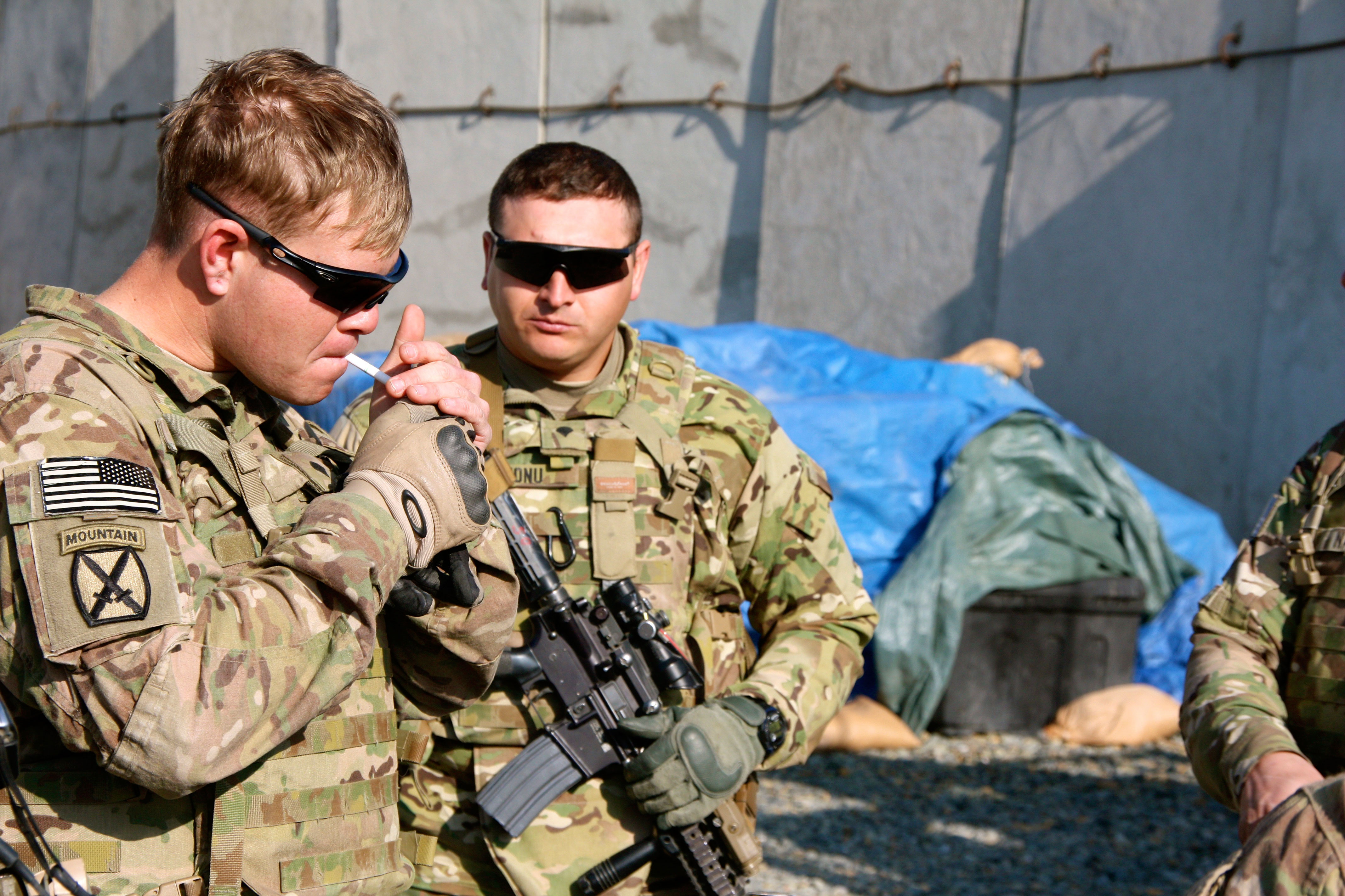 U.S. Army soldiers use a smaller, lighter variant of the M16, called the M4, in Afghanistan.