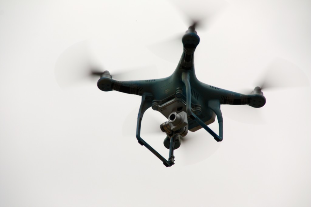 A modified Phantom drone in flight. (Photo: Nolan Peterson/The Daily Signal)