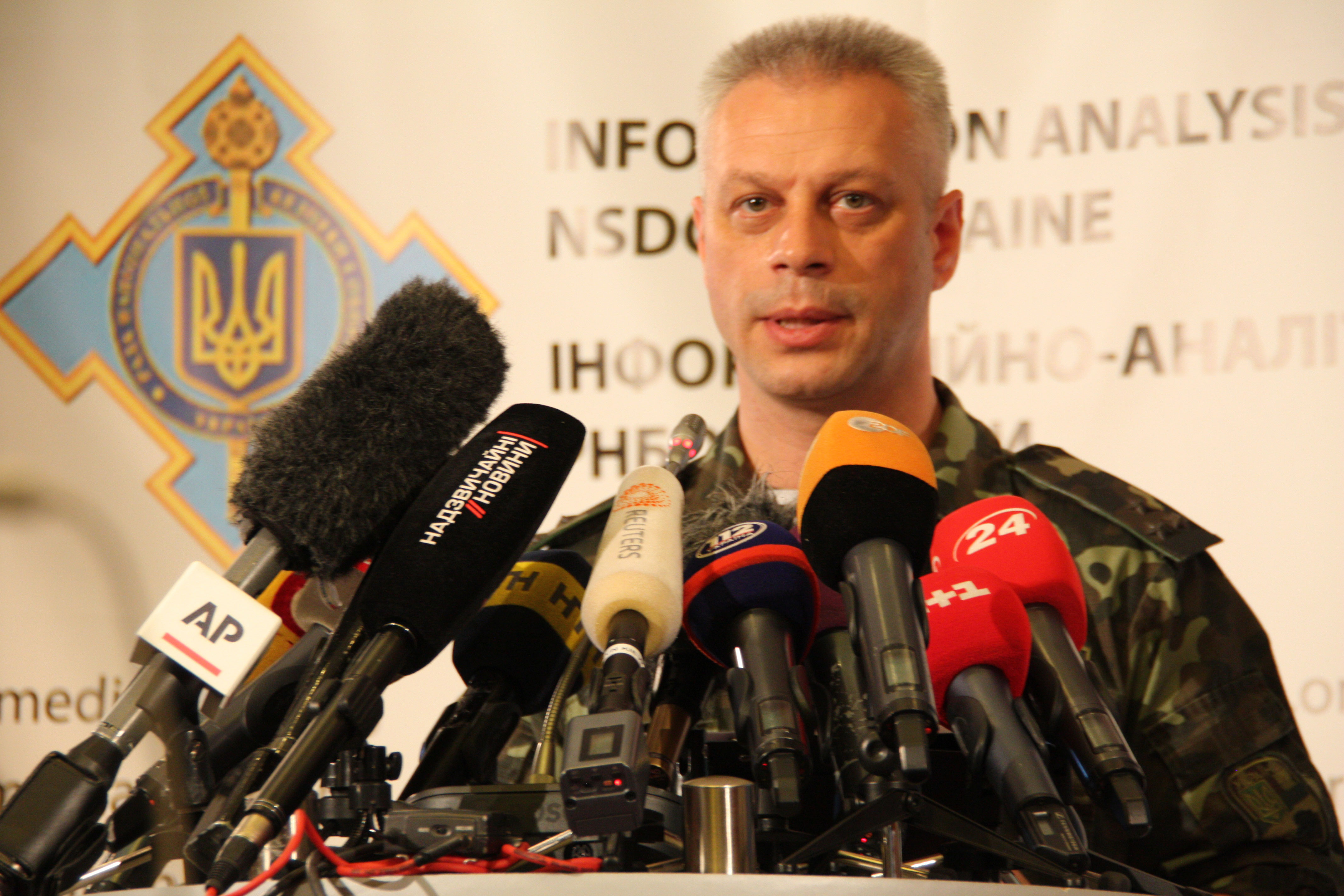 Ukrainian military spokesman Col. Andriy Lysenko. 