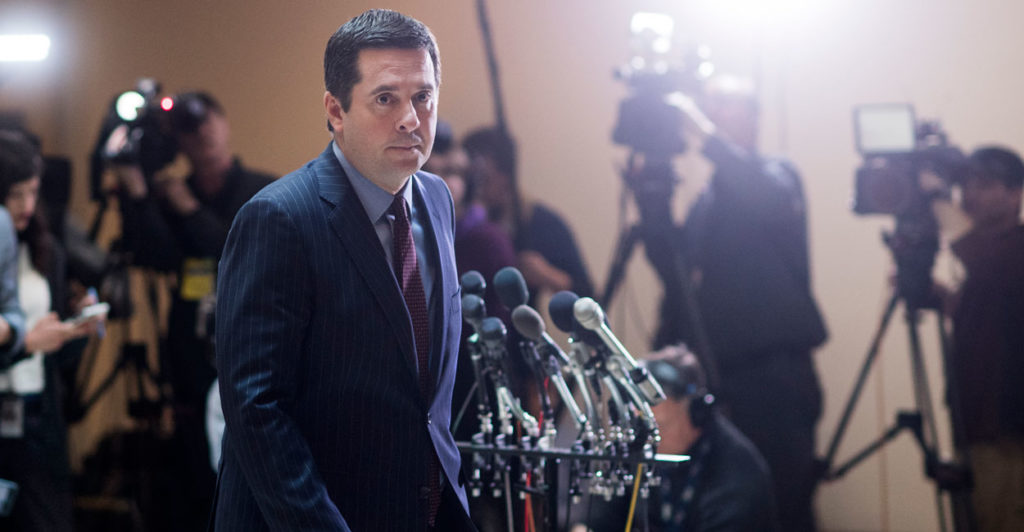 House Intelligence Committee Chairman Rep. Devin Nunes, R-Calif., held a press conference detailing potential surveillance of conversations involving President Trump or his team. (Photo: Bill Clark/CQ Roll Call/Newscom)