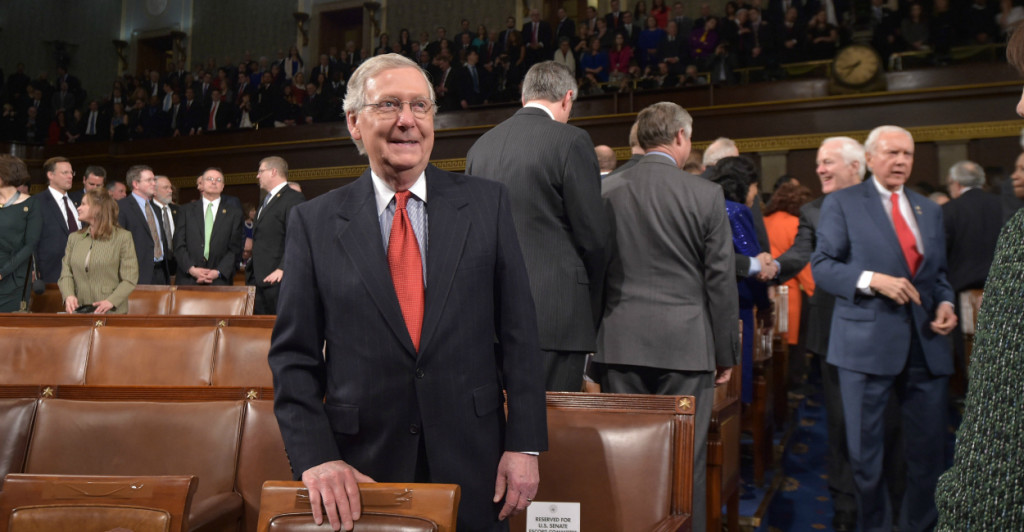 Senate Majority Leader Mitch McConnell, R-Ky., and other members of leadership have a plan to repeal Obamacare that would phase out the expansion of Medicaid. (Photo: Mandel Ngan/CNP/AdMedia/Newscom)