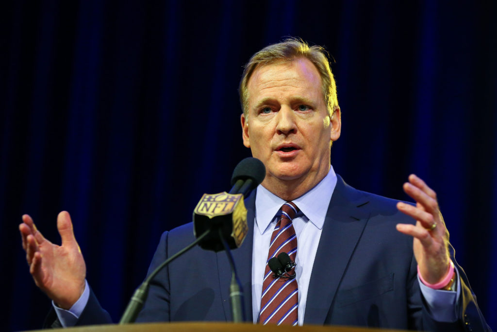 NFL Commissioner Roger Goodell suggested there may be revisions to the NFL's policy on player celebrations. (Photo: Rich Graessle/Icon Sportswire CGV/Rich Graessle/Icon Sportswire/Newscom)