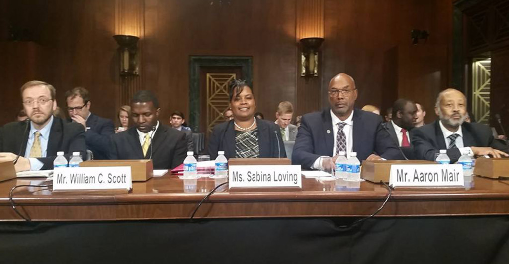 Sabina Loving testifies on regulation before the Senate Finance Committee on October 6, 2015. (Photo: Dan Alban) 