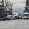 FBI and local police investigate the scene of the terrorist shootout with police in San Bernardino, California, Dec. 4, 2015. (Photo: Ringo Chiu/ZUMA Press/Newscom)