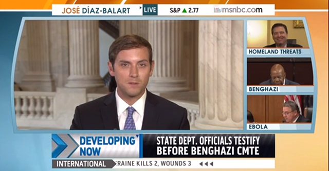 Russert misrepresented the entire story on MSNBC to host Jose Diaz-Balart. (Photo: MSNBC Screengrab)