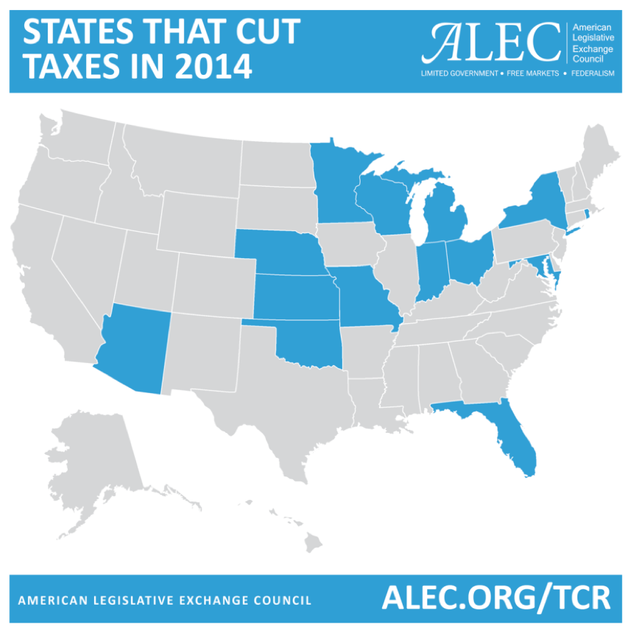 Map: State Tax Cut Roundup/ALEC