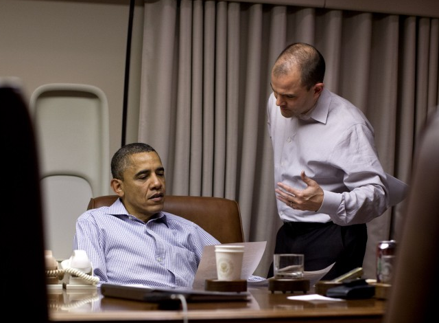 President Barack Obama with with Ben Rhodes (Photo: Pete Souza/The White House/ZUMAPRESS.com)