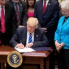 Working with Republican lawmakers through the Congressional Review Act, President Donald Trump has signed more regulatory rollbacks than any other president. (Photo: Polaris/Newscom)