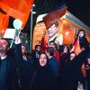 Supporters of Justice and Development Party (AKP) celebrate after hearing the early results of the general elections in front of the party's office in Istanbul, Turkey,  Nov. 1, 2015. (Photo: DENIZ Toprak/EPA/Newscom)