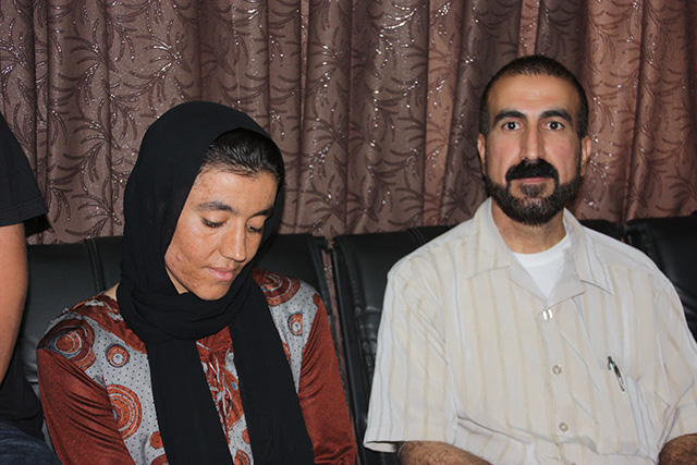 Mirza Ismail (right) met Zaton, a Yezidi woman who was kidnapped by ISIS.