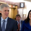 Kelly Ayotte, right, helped guide Judge Neil Gorsuch, left, through the Senate’s confirmation process. (Photo: Shawn Thew/EPA/Newscom)