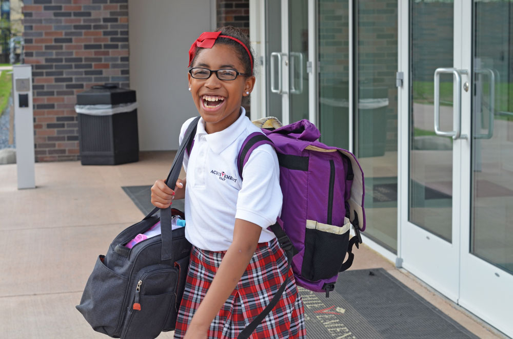 Aniyah Maddox is proud to share that last year at Achievement Preparatory Academy, she received Honor Roll in math all four quarters. (Photo: Daily Signal/Kelsey Harkness)