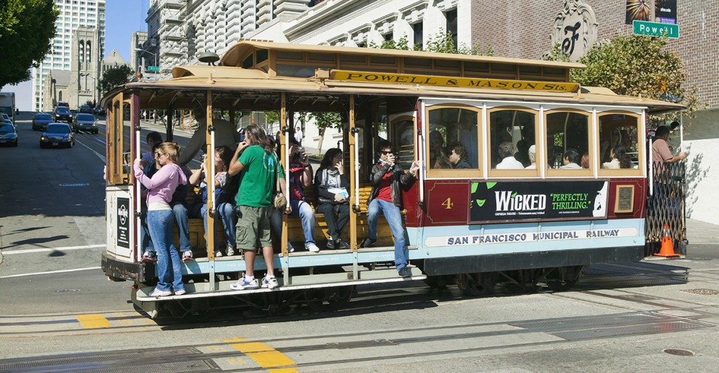 Powell And Mason Cable Car in San Francisco. (Photo: Newscom)