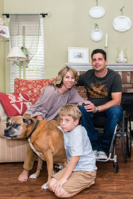 Anthony R. Orefice and his family in their home in Valencia, Calif. (Photo: Heidi de Marco/KHN)