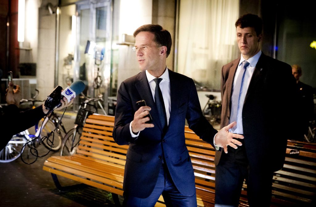 Dutch Prime Minister Mark Rutte of the People's Party for Freedom and Democracy retained his grip on power, but he still must form a coalition government. (Photo: Remko De Waal/EPA/Newscom)