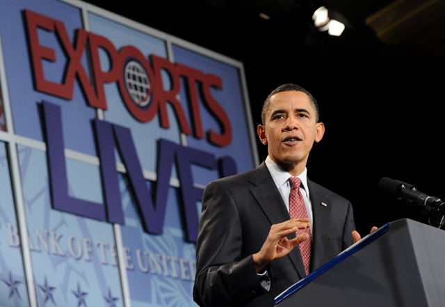 President Obama recently called for the reauthorization of the Export-Import Bank. (Photo: Kevin Dietsch/EPA/Newscom)