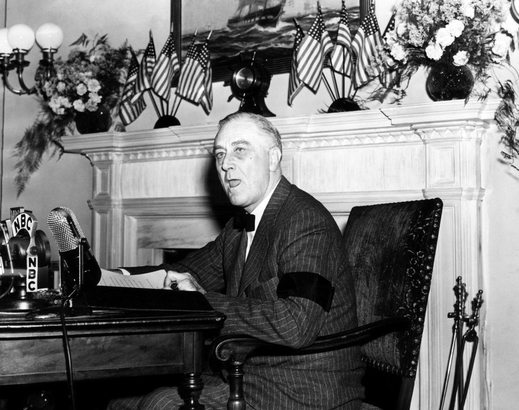 President Franklin D. Roosevelt during his first address to the nation after the attack. (Photo: CSU Archives/Newscom)