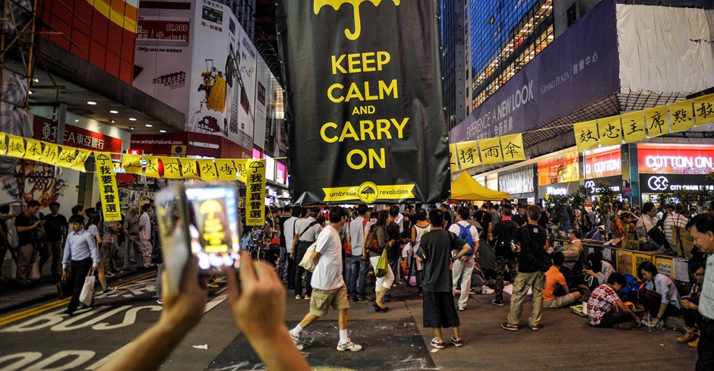 Nearly three months of protests ended earlier this month when the Hong Kong police cleared the streets. Photo: Newscom