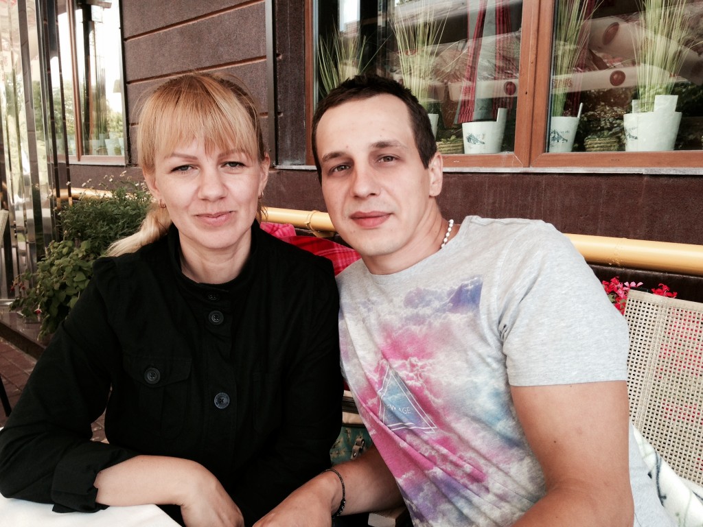 Zhanna and Konstantin Bernatovich in Kyiv (Photo: Nolan Peterson/The Daily Signal) 
