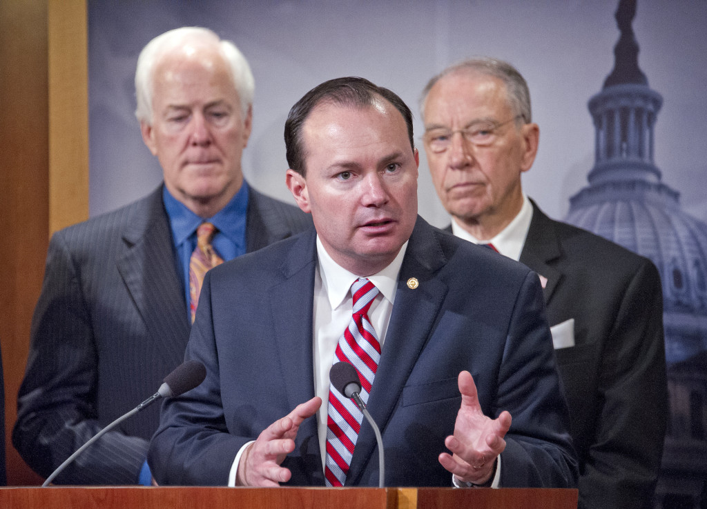 Sponsors of the Sentencing Reform and Corrections Act include Republican Sens. John Cornyn of Texas, Mike Lee of Utah, and Chuck Grassley of Iowa. (Photo: Ron Sachs/CNP/Polaris/Newscom)